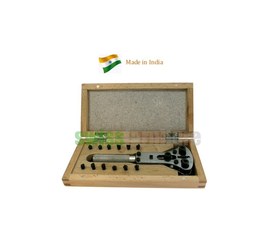 CASE OPENER  WITH 3 CHUCKS IN WOODEN BOX