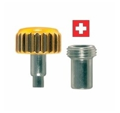 ST. STEEL SCREW-ON CROWN (yellow colour)