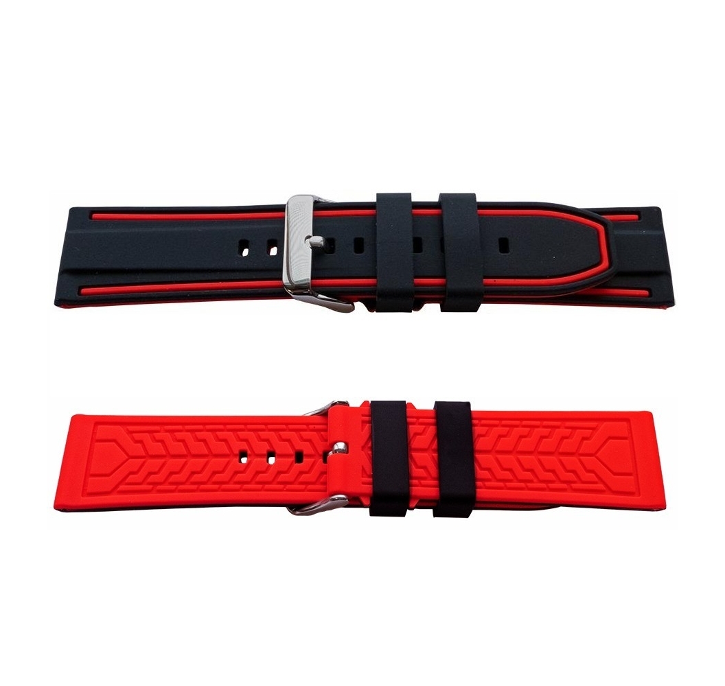 SILICON BAND BLACK-RED ref.515