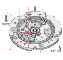 SCREW FO FIXING MODULE CRONO ON MOVEMENT REF.58510 ETA 2894-2