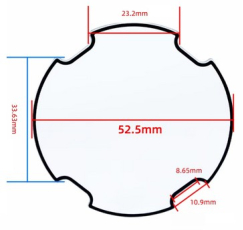 VETRO MINERALE TIPO DIESEL (52,50mm)